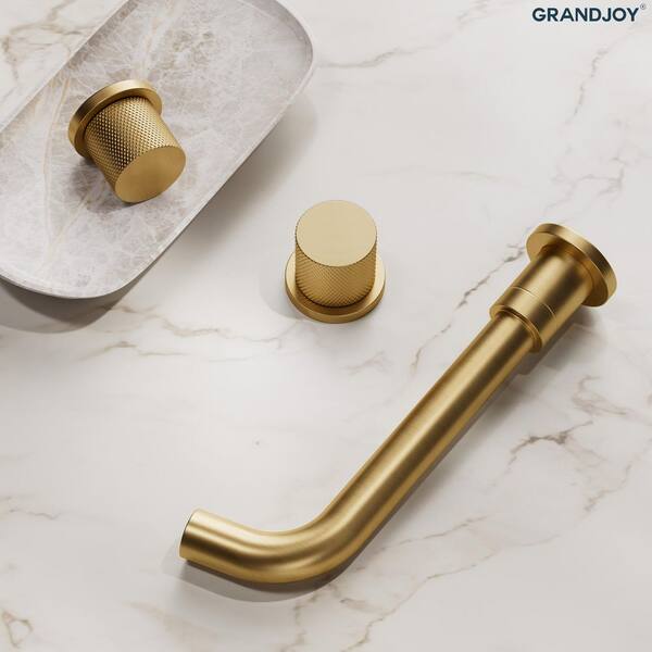 GRANDJOY Serenity Stream Wall-Mount 8 in. Widespread Double Handle