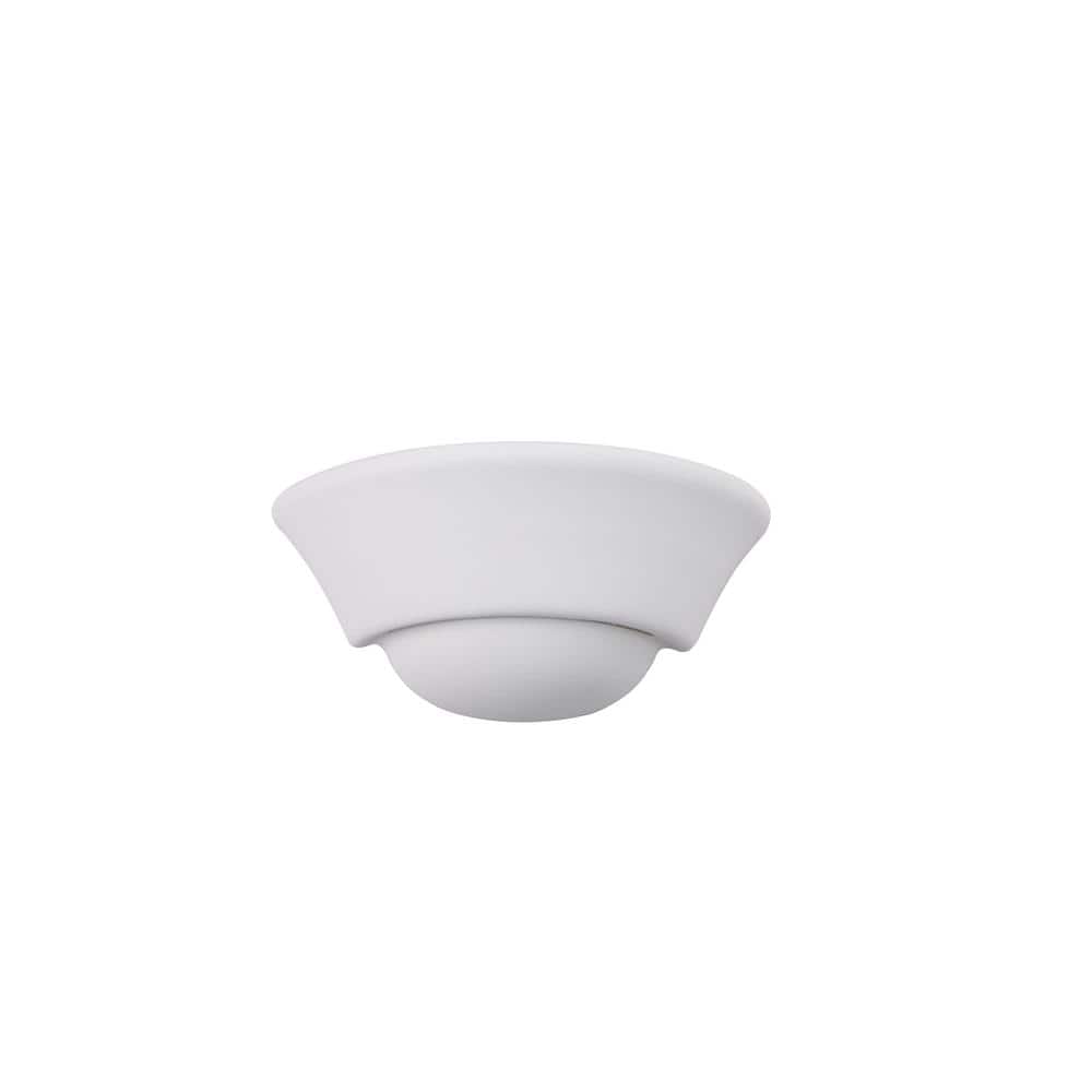Monetta Modern White Steel Direct Wired Wall Sconce