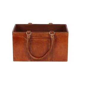 Brown Rustic Magazine Holder, 15 in.  x 8 in.  x 16 in.