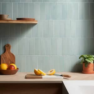 Vibe Robin Egg Blue 2.36 in. x 7.87 in. Matte Cement Subway Wall Tile (3.88 sq. ft./Case)