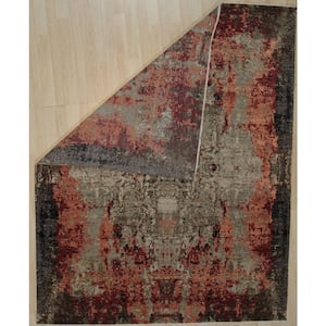 Gray 8 ft. x 10 ft. Hand-Knotted Wool Contemporary Galaxy Area Rug
