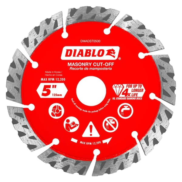 DIABLO 5 in. Diamond Segmented Turbo Cut-Off Discs for Masonry