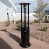 Condition photo showing New/Like New for hiland round commercial glass cylinder patio heater hlds01-gch-blk
