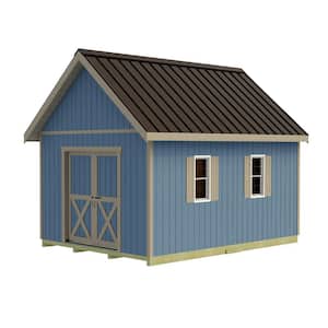 Belmont 12 ft. x 24 ft. Wood Storage Shed Kit with Floor Including 4 x 4 Runners