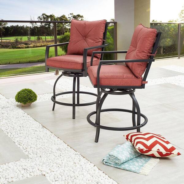 Space Swivel Metal Outdoor Bar Stools, Home Depot Outdoor Swivel Bar Chairs
