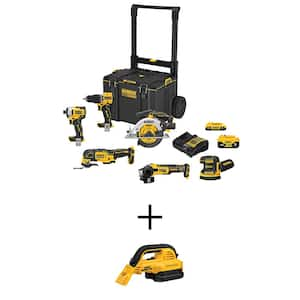 20-Volt MAX ToughSystem Lithium-Ion 6-Tool Cordless Combo Kit with Cordless 1/2 Gal. Wet/Dry Portable Vacuum