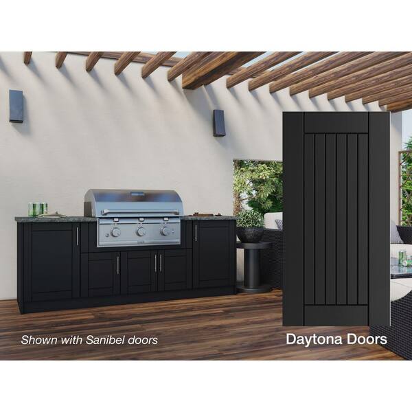 Weatherstrong Daytona Pitch Black 12, Outdoor Kitchen Cabinet Doors Black