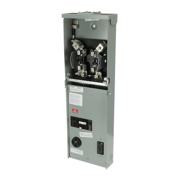 Midwest Electric Products 70 Amp 3-Space 6-Circuit Main Breaker Overhead Ringless Type Metered Temporary Power Panel (R155MBC033)