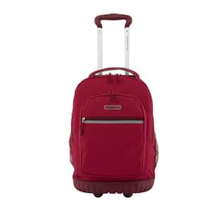 20 in. Red 2-Section Rolling Backpack with Solid Bottom (78520)