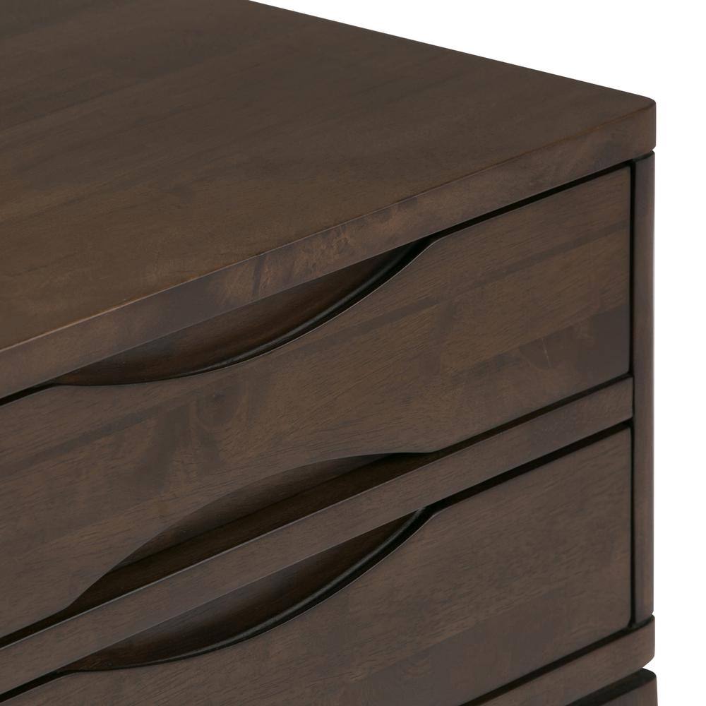 Harper 40" Walnut Brown Solid Wood Hallway Console Table with Storage