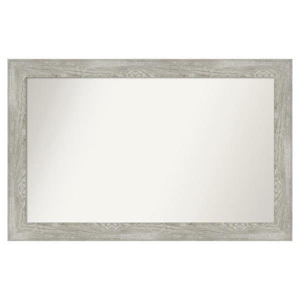 Amanti Art Dove Greywash 50 in. x 32 in. Custom Non-Beveled Distressed Recyled Polystyrene Bathroom Vanity Wall Mirror
