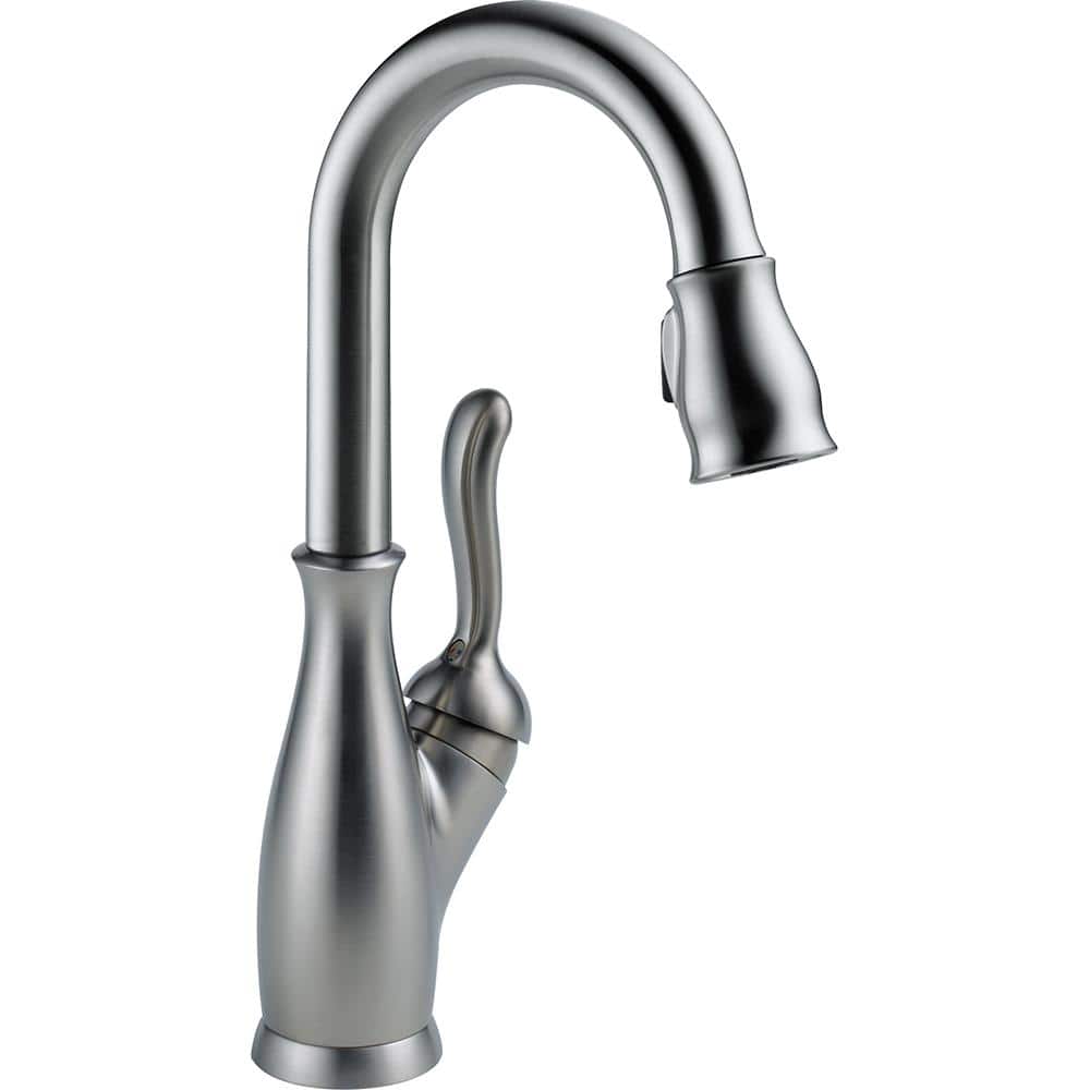 Delta Leland Single-Handle Bar Faucet with MagnaTite Docking in Arctic Stainless -  9678-AR-DST