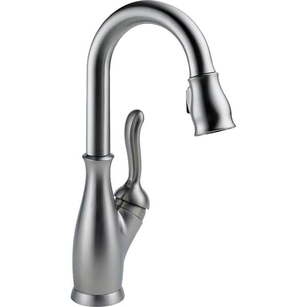 Delta Leland Single Handle Bar Faucet with Magna Tite Docking in Arctic Stainless