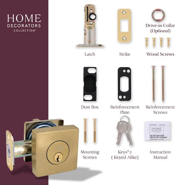 Home Decorators Collection Square Brushed Gold Single