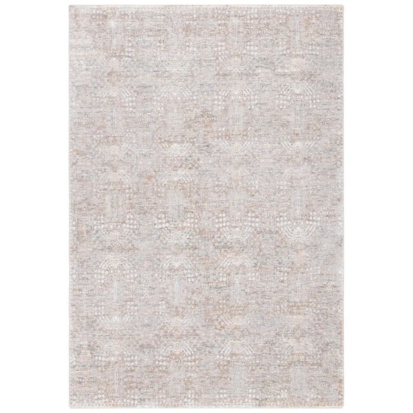 Webster 8 ft. x 10 ft. Gray/Beige Distressed Ornate Geometric Area Rug
