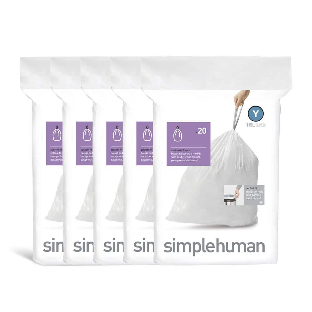 115 Liter Code Y Custom-Fit Kitchen Drawstring Trash Bag Liners (200 Ct. Di