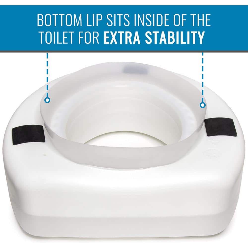 HealthSmart Raised Toilet Seat 5 In White