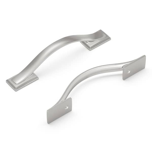 HICKORY HARDWARE Dover 3-3/4 in. (96 mm) Satin Nickel Cabinet Pull (10-Pack)