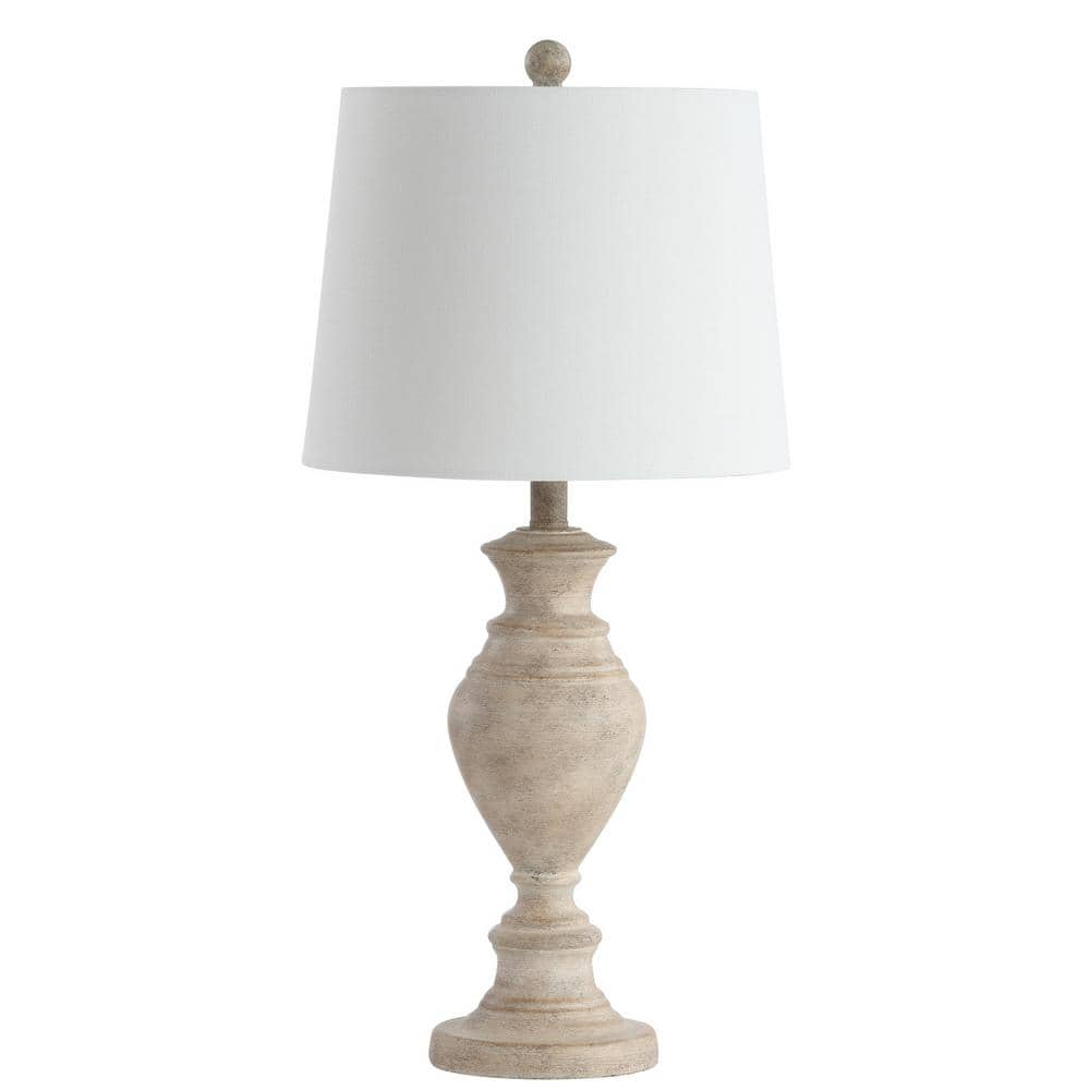 SAFAVIEH Kyler 27.5 in. Brown Wood Finish Table Lamp TBL4216A - The Home  Depot