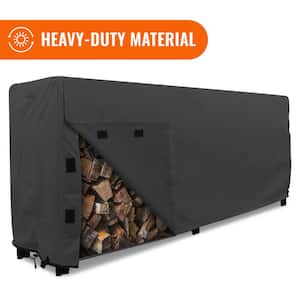 Panther Series 8 ft. Black Log Rack Heavy-Duty Protector Cover