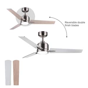 Kaleido 48 in. Indoor Brushed Nickel Standard Ceiling Fan with Light and Dual-Finish Blades