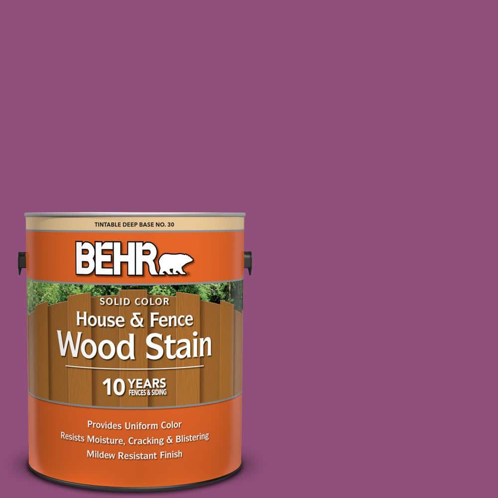BEHR 1 gal. #P110-7 XOXO Solid Color House and Fence Exterior Wood Stain  03001 - The Home Depot