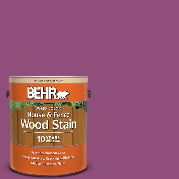 BEHR 1 gal. #P110-7 XOXO Solid Color House and Fence Exterior Wood Stain