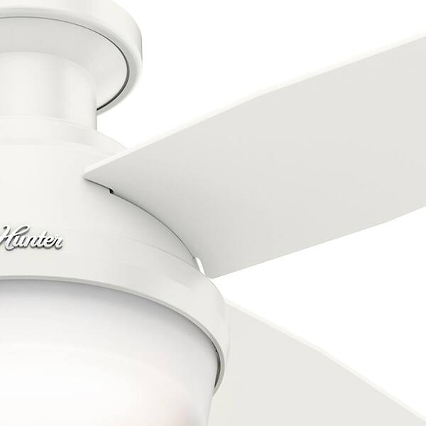 Hunter Dempsey 44 In Low Profile Led Indoor Fresh White Ceiling Fan With Universal Remote 59244 Hunter Dempsey 44 In Low Profile Led, Ceiling Fan Company Dubai