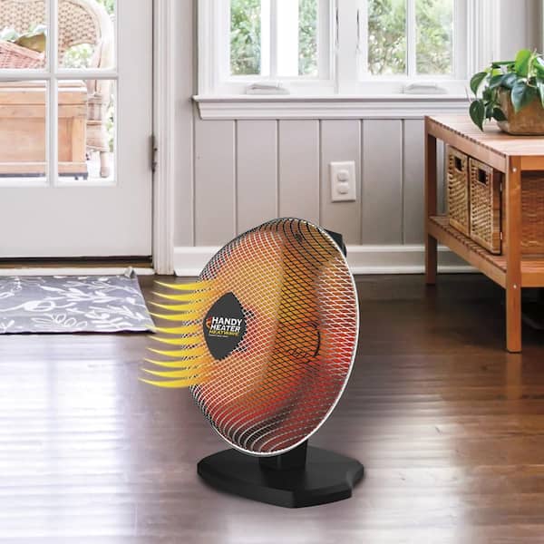 HANDY HEATER 1200-Watt Electric Ceramic Parabolic Space Heater HEATP-MC1 -  The Home Depot