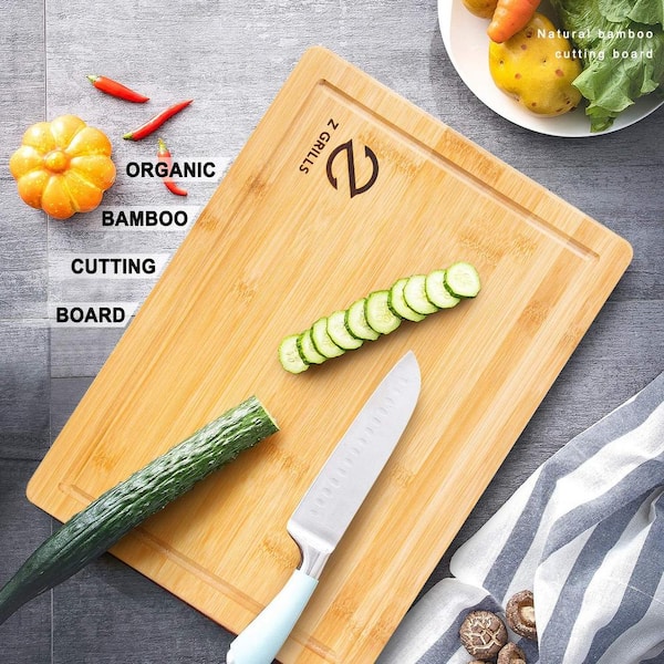 ZWILLING BBQ+ 15.5-inch x 12-inch Cutting Board with Tray, bamboo