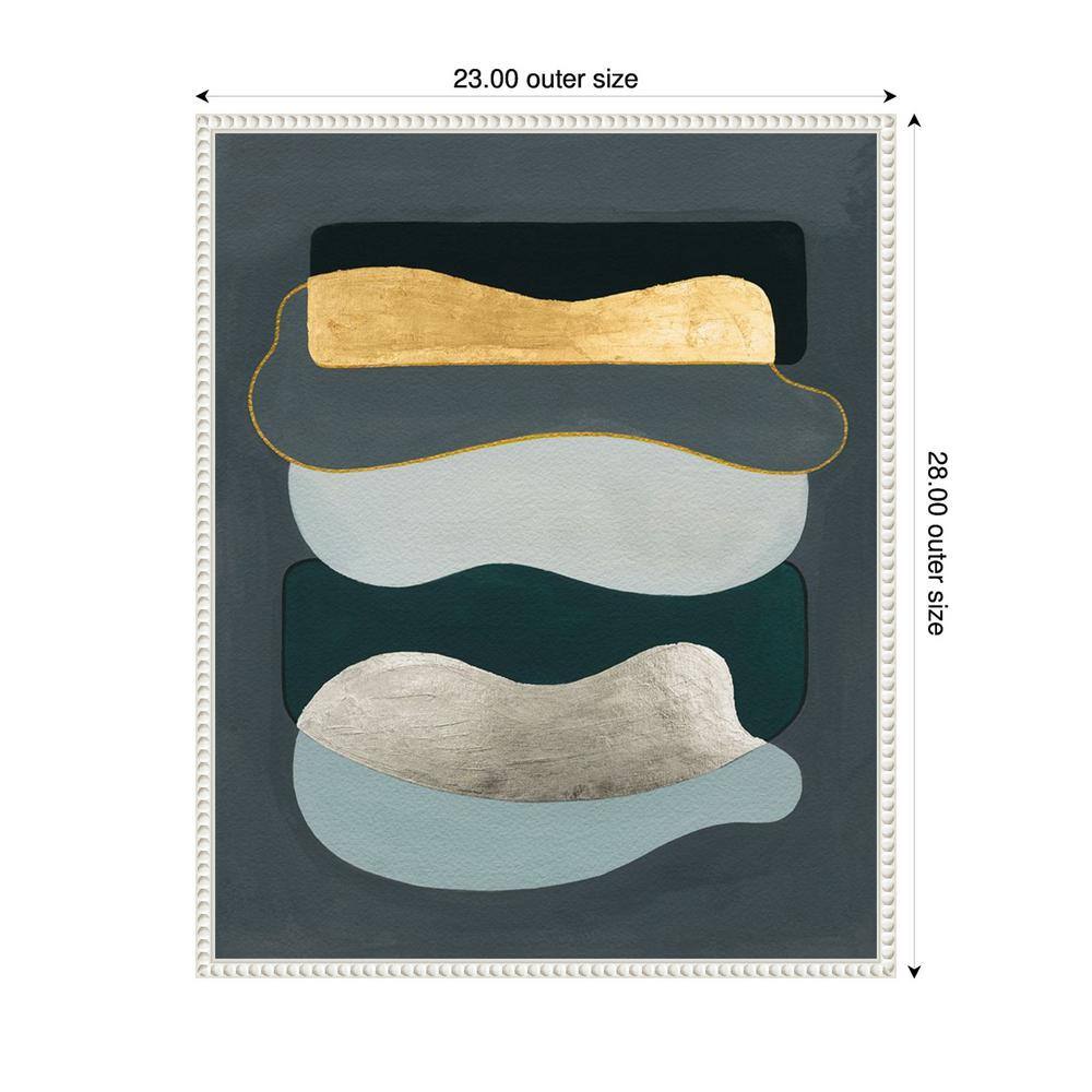 Grace Popp Abstract Gold and Silver Canvas Wall Art
