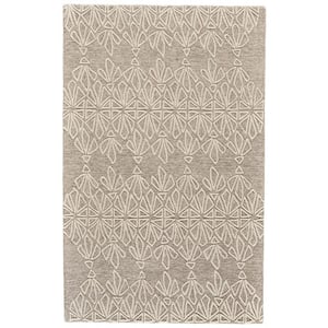 Tan and Ivory 2 ft. x 3 ft. Geometric Area Rug