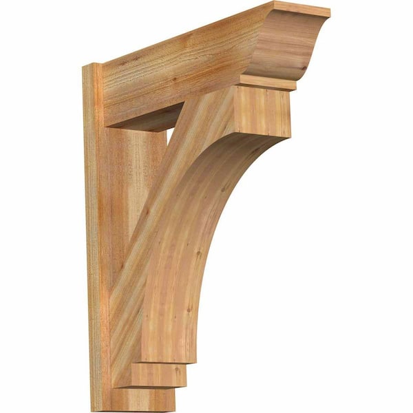 Ekena Millwork 8 in. x 32 in. x 28 in. Imperial Traditional Rough Sawn Western Red Cedar Outlooker