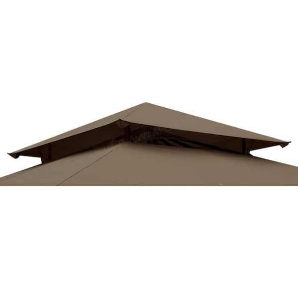 Replacement Canopy Top for Model #D-GZ136PST-N Summer Breeze Soft Top 10  ft. x 10 ft. 2-Tier Gazebo Tan