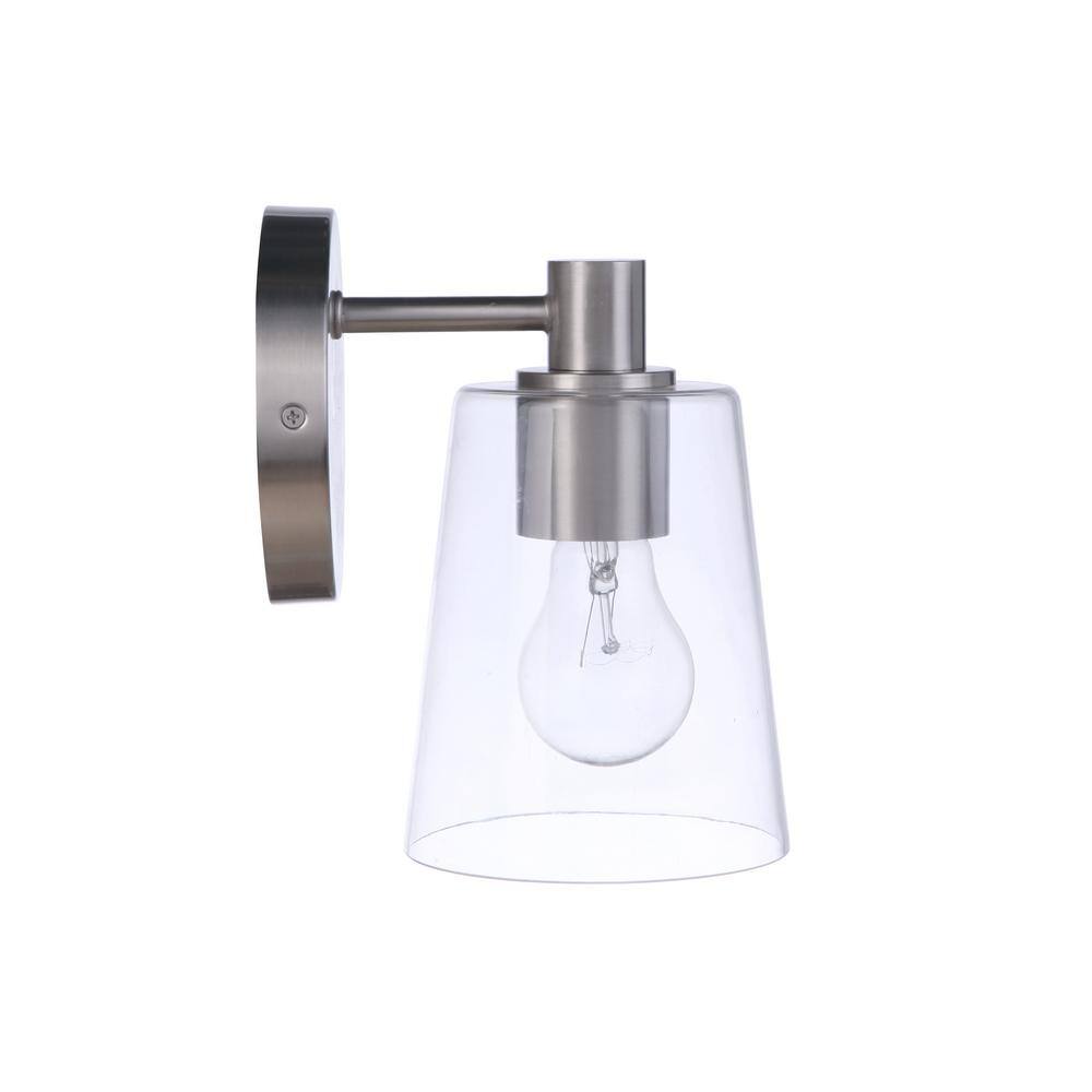 Emilio Brushed Polished Nickel 5'' Direct Wired Wall Sconce