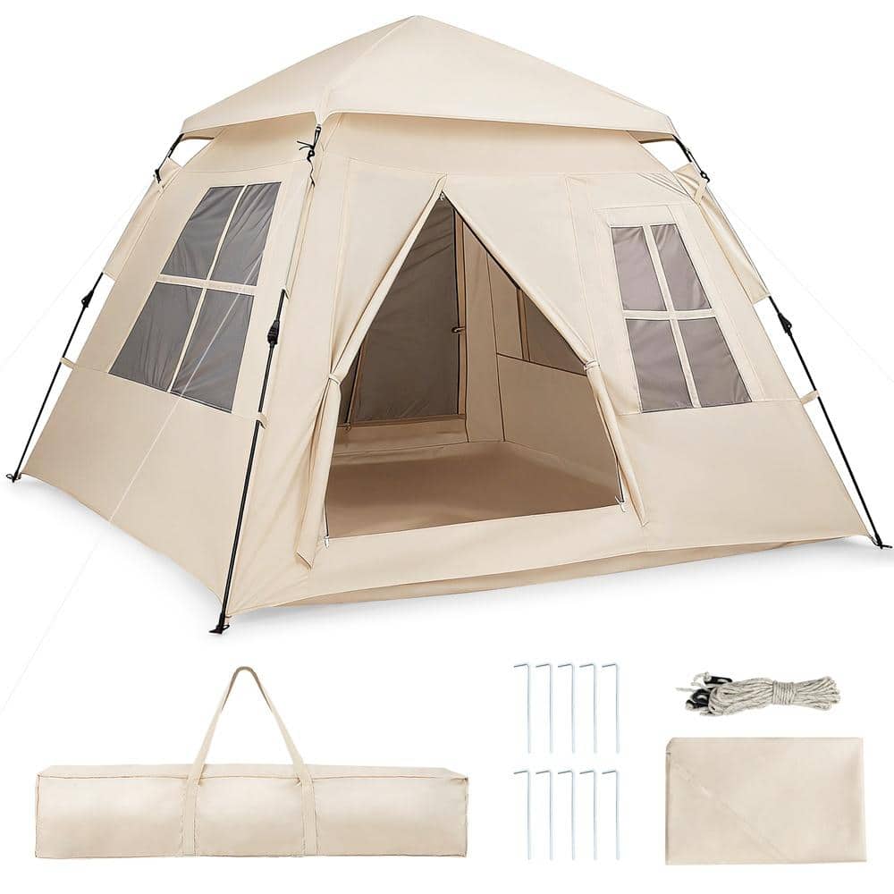 4 Person Camping Tent Portable Automatic Easy Setup with Rainfly and 2 Doors Waterproof for Outdoor Camping Hiking price history on PriceWatchPro