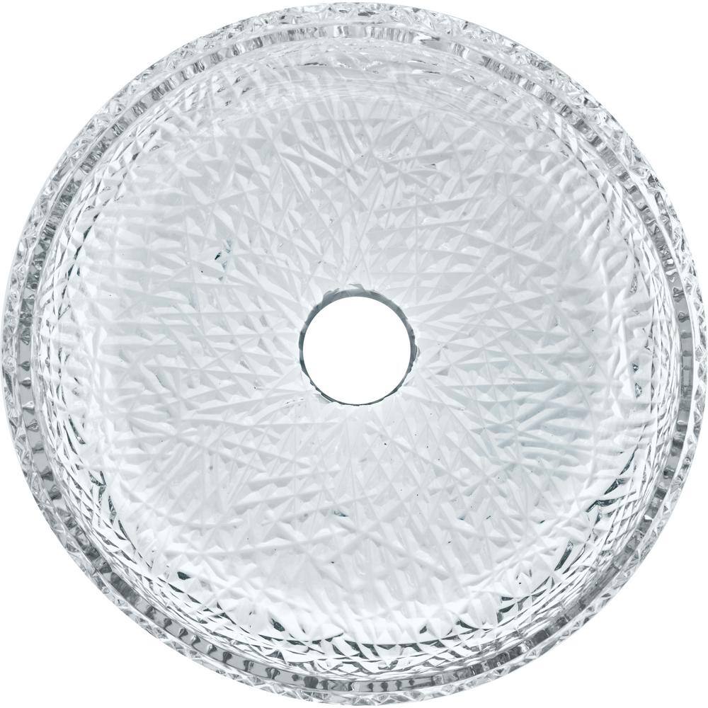 Moonshell 17" Clear Tempered Glass Circular Vessel Sink