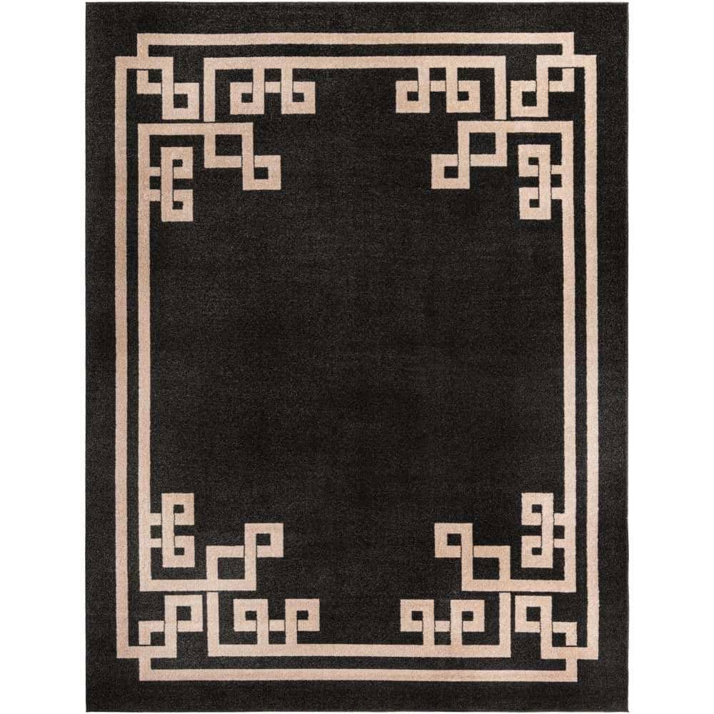 Athens Geometric Black 9' 0 x 12' 0 Area Rug price history on PriceWatchPro