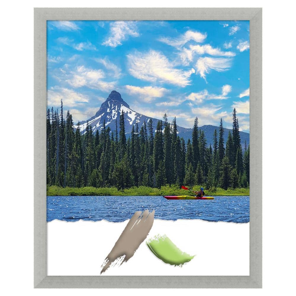 Silver Leaf Distressed Wood 16x20 Wall Picture Frame