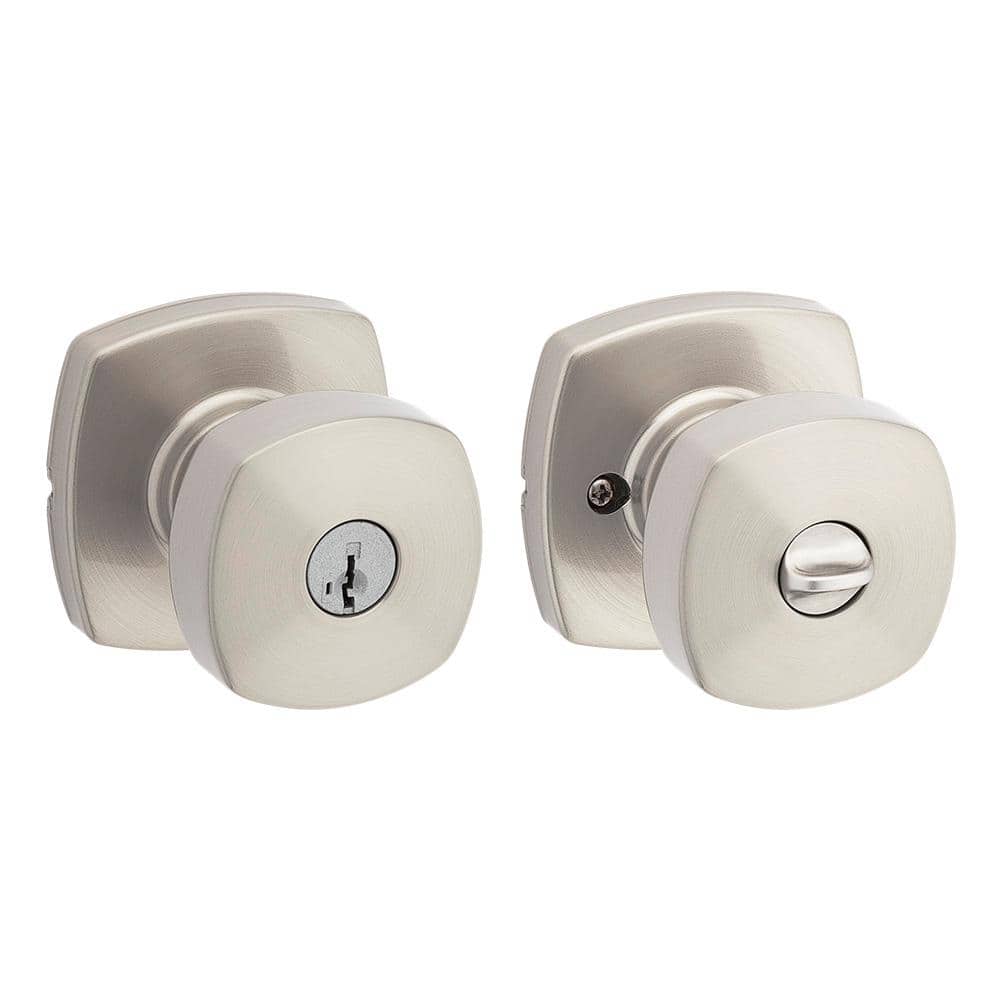 Arroyo Satin Nickel Keyed Entry Door Knob with Soft Modern Rose featuring SmartKey Security price history on PriceWatchPro