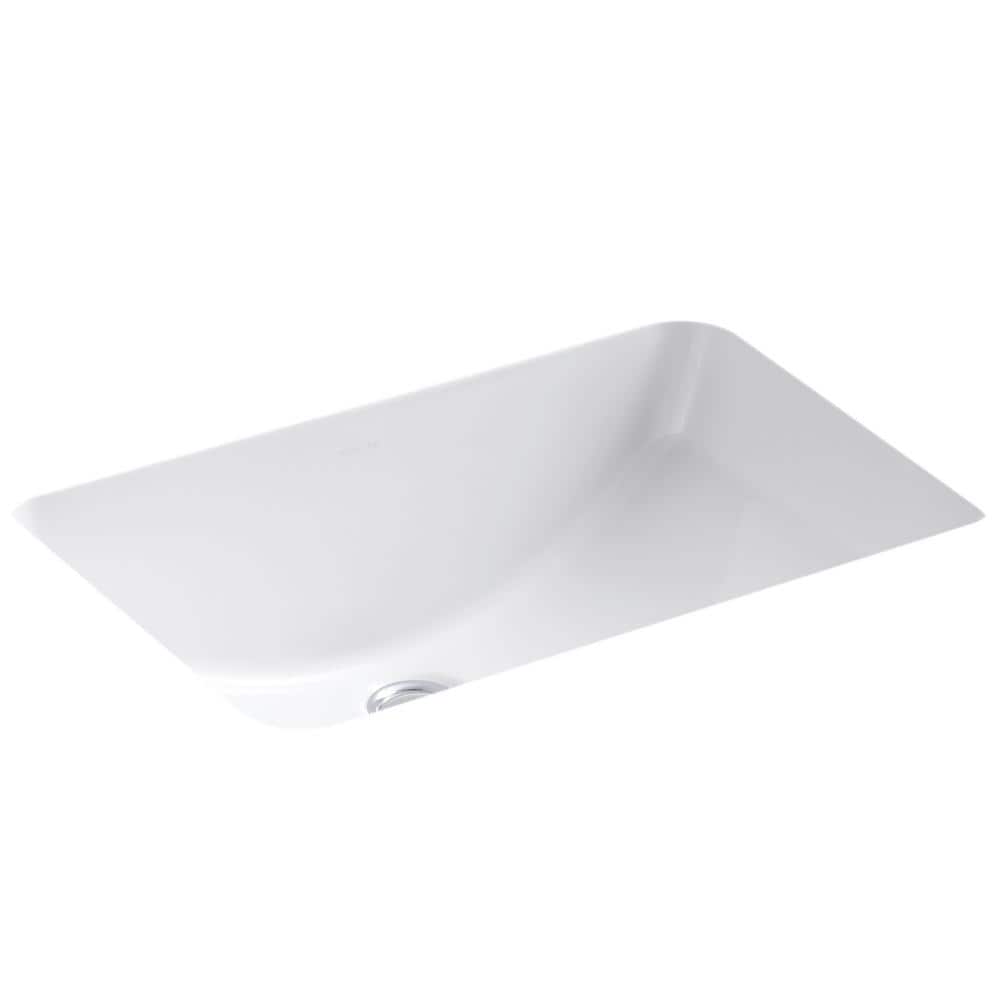 Ladena White Ceramic Undermount Bathroom Sink with Glazed Underside