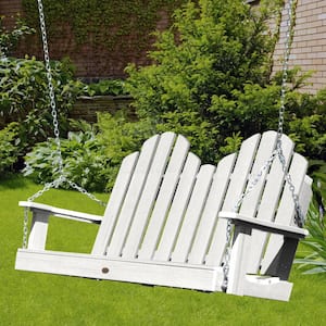 Classic Westport 4 ft. 2-Person White Recycled Plastic Porch Swing