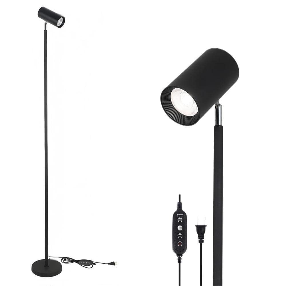 Jushua 75 in. Black Led Growth Column Floor Lamp for Indoor Plants