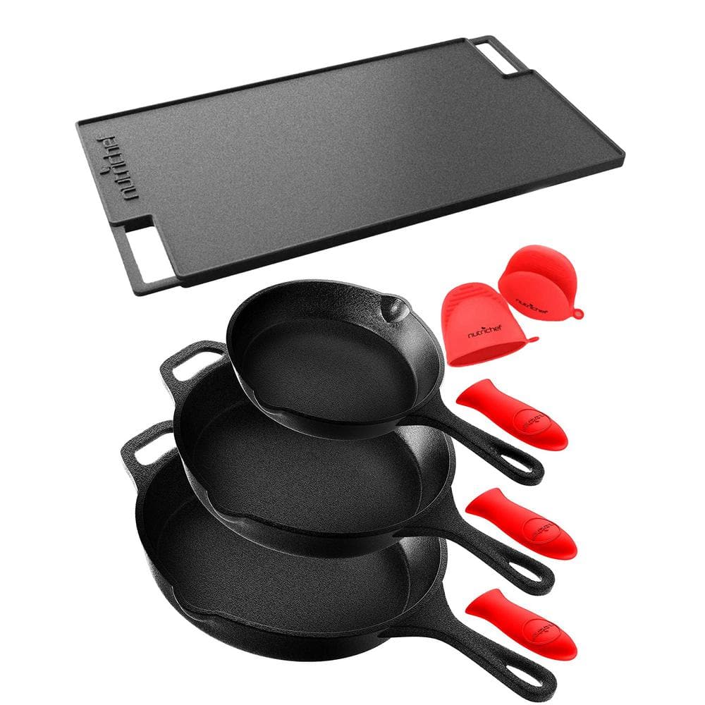 1pc/3pcs Cast Iron Frying Pan Non-Stick Skillet For Kitchen Breakfast Egg  Cooking Pan Stovetop Induction Compatible 3 Pieces Set - Non-Stick Frying  Pan 6 Inch, 8 Inch, And 10 Inch Cast Iron
