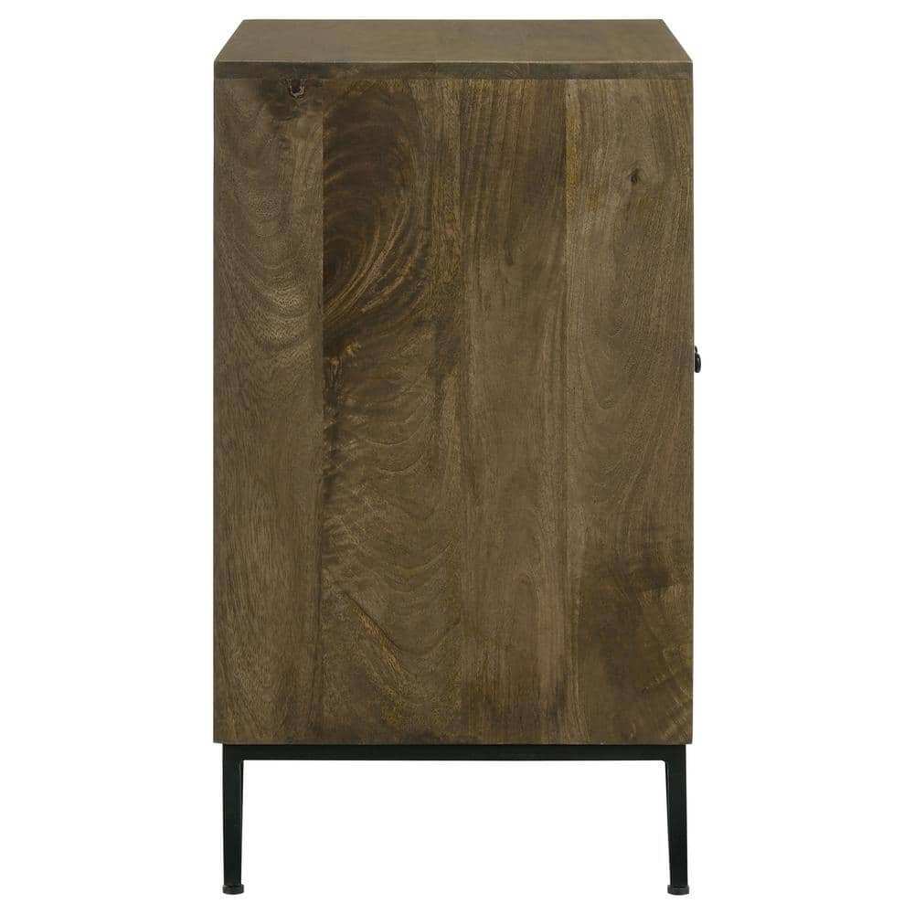 Zaria Brown Mango Wood Rustic Accent Cabinet