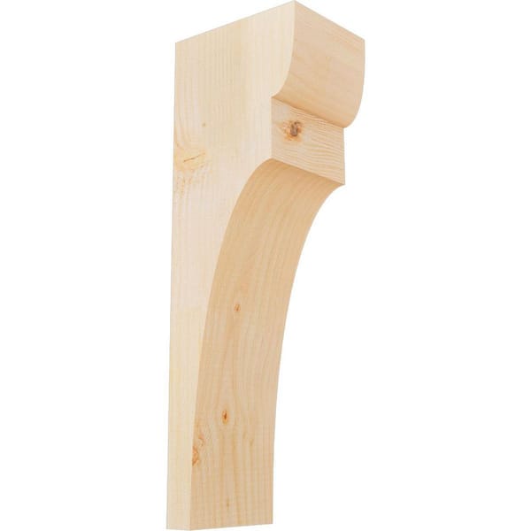 Ekena Millwork 6 in. x 8 in. x 24 in. Douglas Fir Yorktown Rough Sawn Corbel
