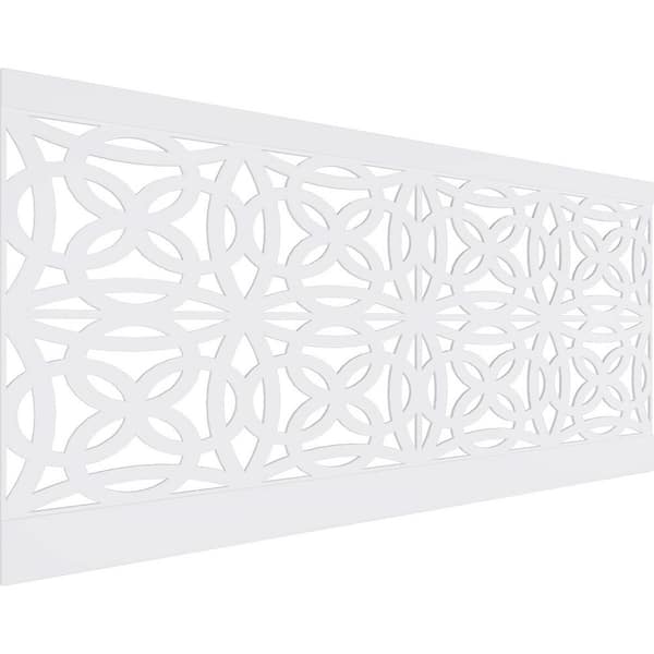 Ekena Millwork 44 in. H x 94-1/2 in. W 28.92 sq. ft. Baytown PVC Wainscot Paneling Kit