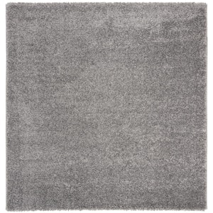 Solo Shag Charcoal 7 ft. x 7 ft. Square Solid Area Rug
