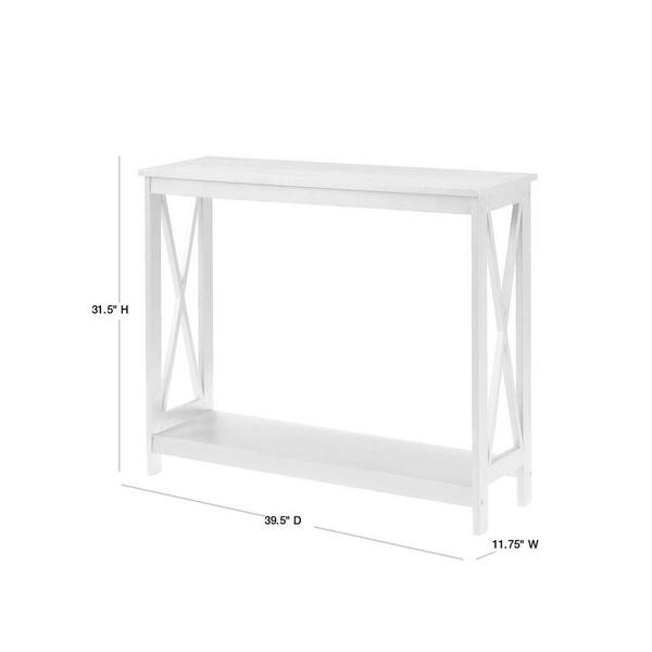 Convenience Concepts Oxford 40 In White Standard Rectangle Wood Console Table With Shelves S20 120 Convenience Concepts Oxford 40 In, Convenience Concepts Oxford Console Table Black