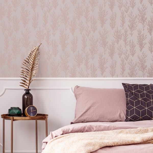 Katsura Pink Paper Non Pasted Removable Wallpaper